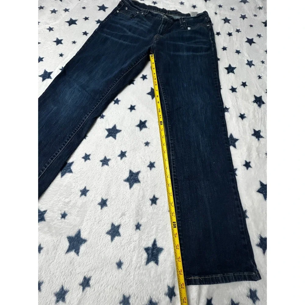 Levi's 514 Mens 33x32 Blue Straight Fit Stretch Denim Jeans Dark Wash